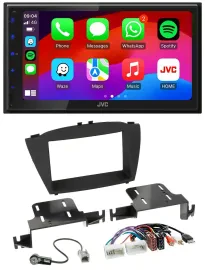 JVC Bluetooth USB MP3 2DIN DAB Autoradio für Hyundai ix35 ab 13 AUX USB