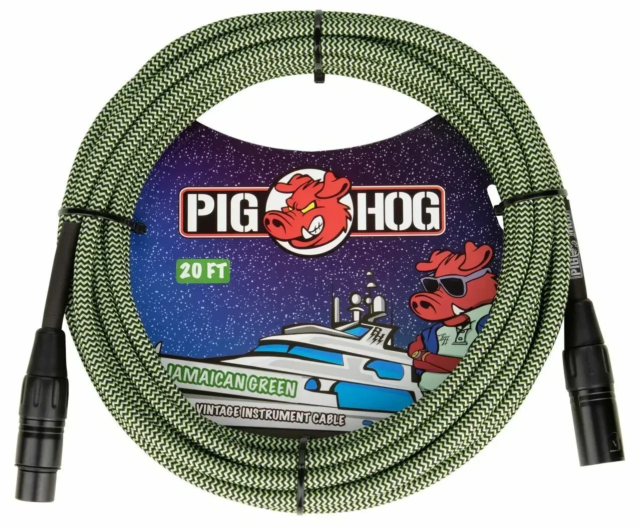 Микрофонный кабель Pig Hog PHM20JGR Jamaican Green 6 м