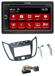 Blaupunkt Bluetooth DAB 2DIN USB DVD MP3 Autoradio für Ford C-Max (ab 10) grau