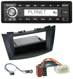 Continental USB 1DIN AUX DAB MP3 Autoradio für Suzuki Swift (FZ/NZ, ab 2010)