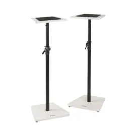On-Stage SMS7500W Wood Studio Monitor Stands Pair, White