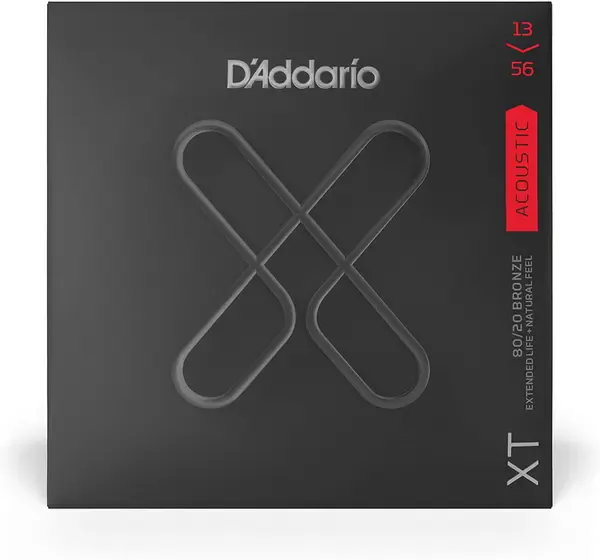 Струны для акустической гитары D'Addario XTABR1356 13-56, бронза с антикоррозионным покрытием