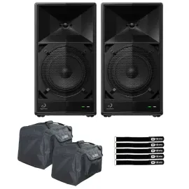 AlphaTheta WAVE-EIGHT Portable 8" Battery Powered DJ PA Speakers w Totes