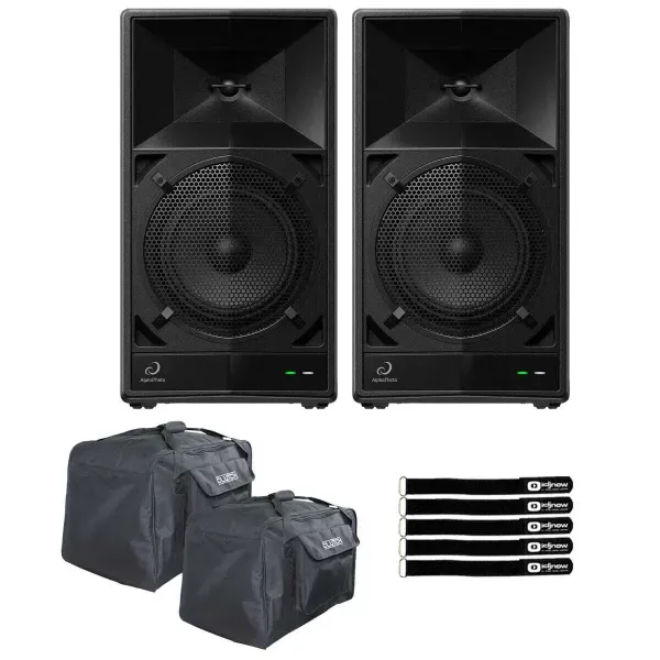 AlphaTheta WAVE-EIGHT Portable 8" Battery Powered DJ PA Speakers w Totes