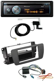 Автомагнитола для Seat Ibiza (с 2012) Pioneer Bluetooth DAB MP3 USB CD, серый (Tuam Grey)