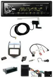 Pioneer Bluetooth DAB USB Lenkrad Autoradio für Chevrolet Aveo ab 11 dunkelgraum