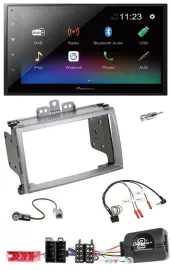 Автомагнитола для Hyundai i20 (2009–2012) Pioneer 2-DIN Bluetooth USB DAB серебристая