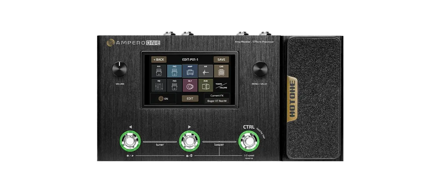Процессор для электрогитары Hotone MP-80 Ampero One Amp Modeler & Effects Processor w/9V Power Supply