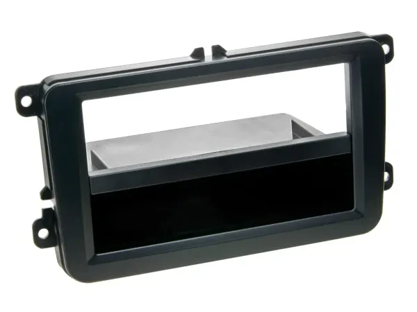 Einbaurahmen DIN Autoradio für Seat Skoda VW schwarz Rubber Touch PRO