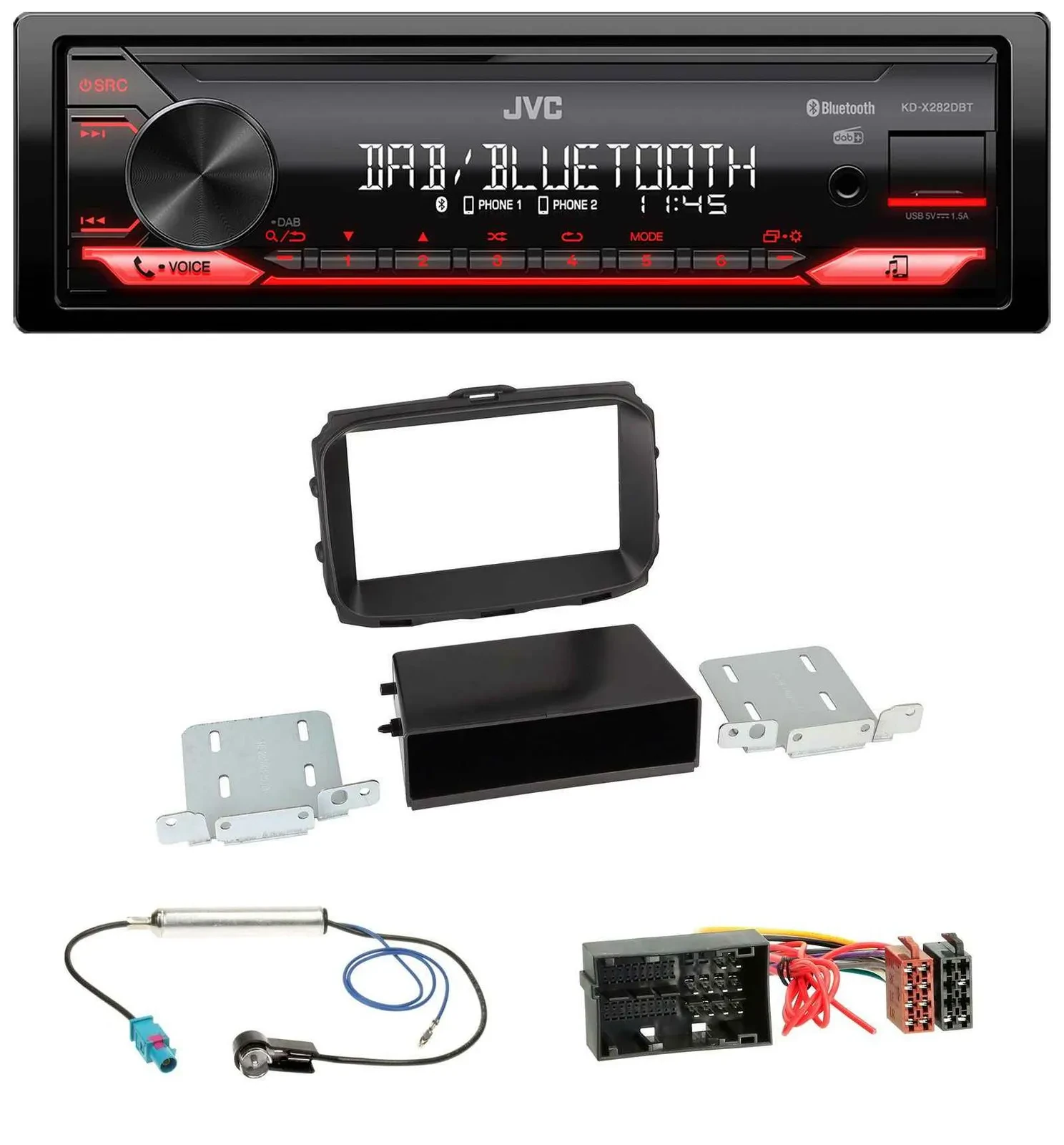 Автомагнитола для Alfa Romeo Giulietta 940 (Facelift, с 2013) JVC Bluetooth USB DAB MP3