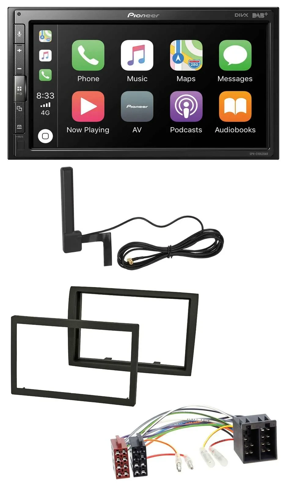 Pioneer USB 2DIN Bluetooth DAB MP3 Autoradio für Citroen Jumper 11-21 Peugeot Bo