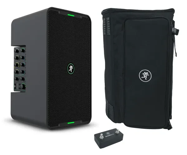 Mackie ShowBox Rechargeable 8" DJ PA Bluetooth Speaker+Mixer+Footswitch+Gig Bag