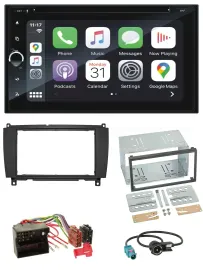 Blaupunkt 2DIN Bluetooth DAB USB DVD MP3 Autoradio für Mercedes CLK C209 A209 04