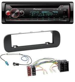 Pioneer MP3 DAB CD Bluetooth USB Autoradio für Fiat Panda (ab 2012) - schwarz