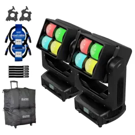 Blizzard Lighting SwitchBlade Flip Hybrid Moving Head 2-Pack with Bags