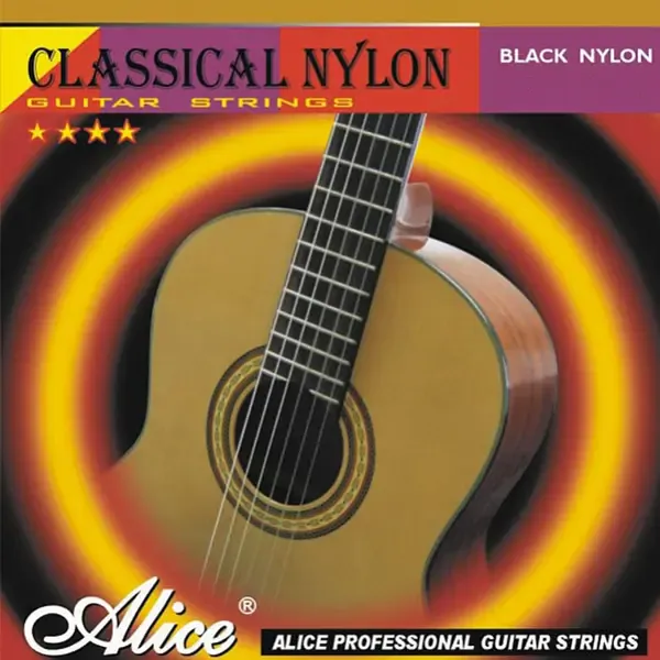 Струны для классической гитары Alice A105BK Black Nylon Hard Tention 28.5-44