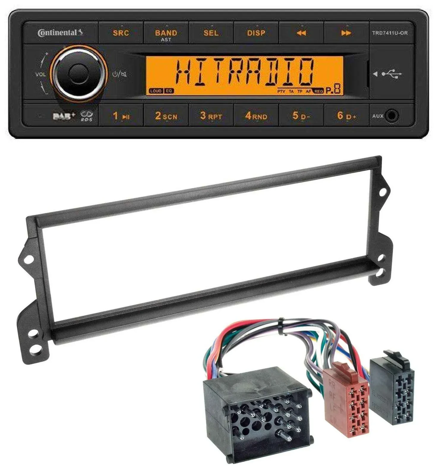Continental 1DIN DAB MP3 AUX USB Autoradio für Mini (bis 2002, Rundpin)