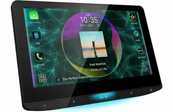 JVC KWZ1000W Double DIN Apple 10.1" HD Floating Digital Multimedia Car Receiver