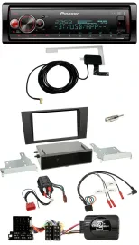 Автомагнитола Pioneer Bluetooth DAB USB для Audi A4 B5 1999–2001 (поддержка кнопок на руле, BOSE)