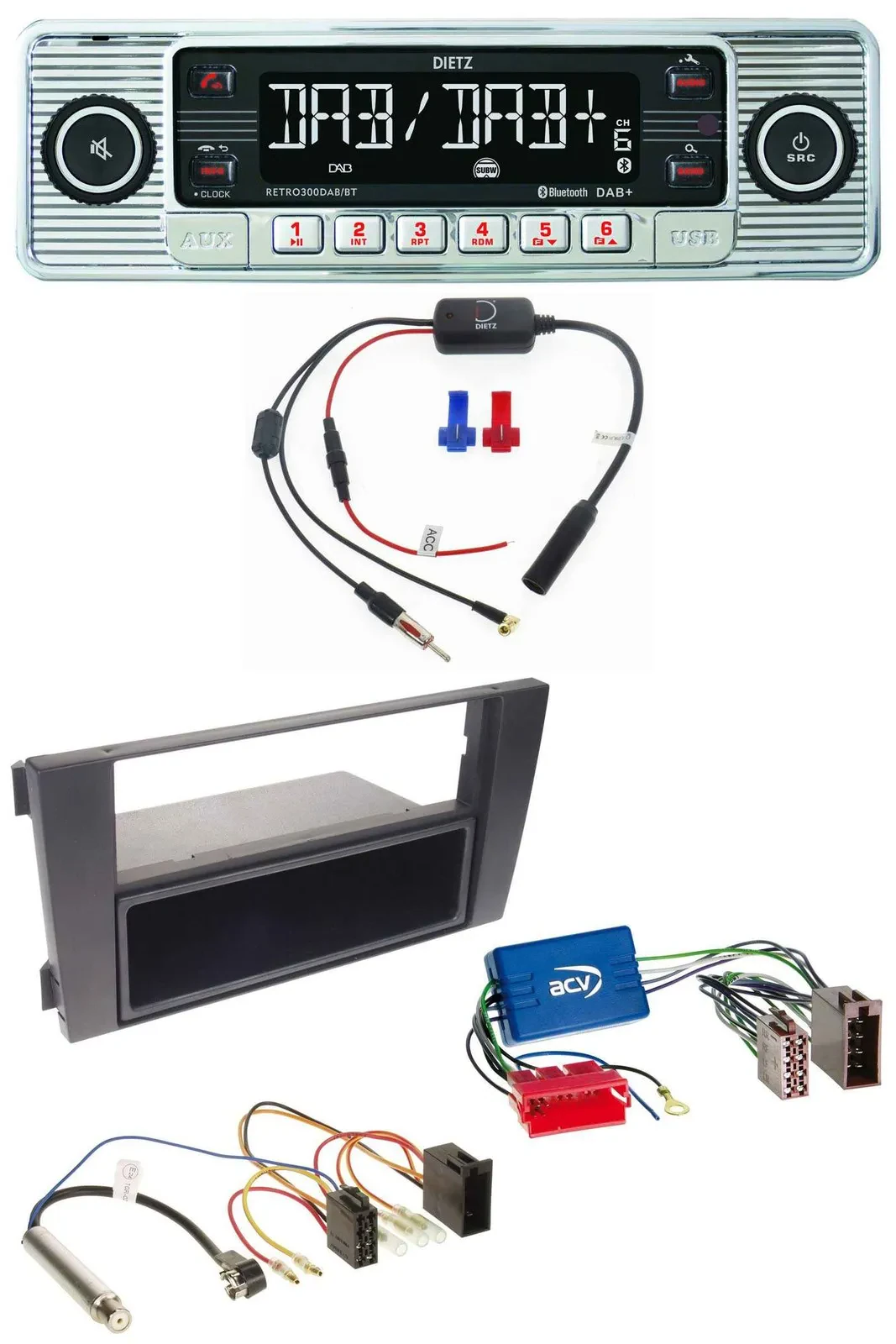 Dietz DAB USB MP3 Bluetooth Autoradio für Audi A6 C5 01-05 Symphony Aktivsystem