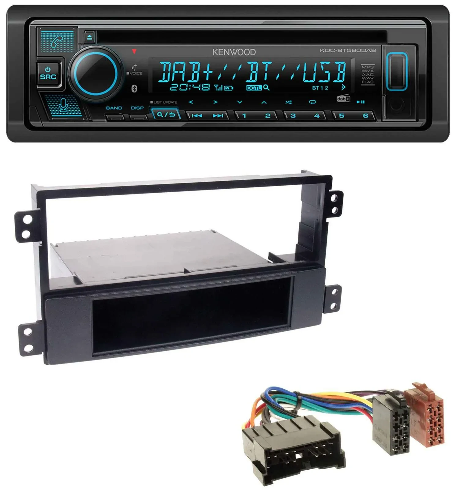 Kenwood Bluetooth DAB CD MP3 USB Autoradio für Hyundai Sonata NF 02-05 schwarz