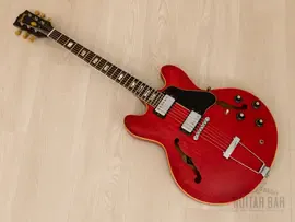 Электрогитара полуакустическая Gibson ES-335 TDC Vintage Cherry w/ Embossed T Tops, Hangtag, Case 1972