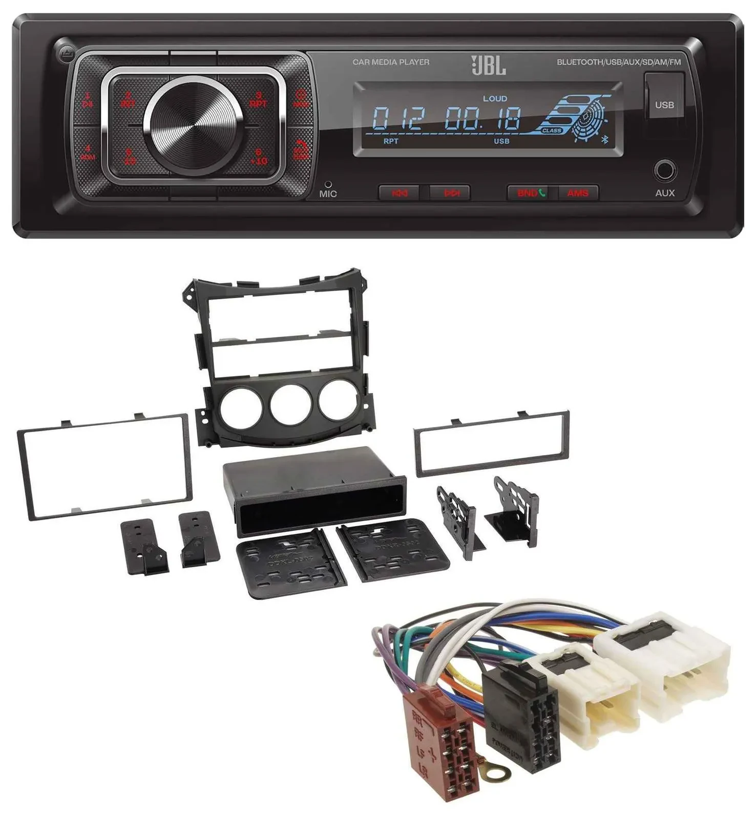 JBL SD AUX MP3 USB Bluetooth Autoradio für Nissan 370Z (ab 2009)