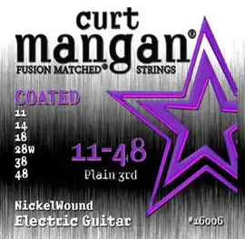 Струны для электрогитары Curt Mangan Electric Nickel Wound 11-48 COATED
