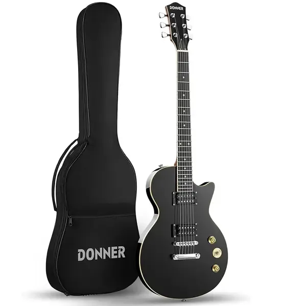 Электрогитара Donner LP-124 Black с чехлом