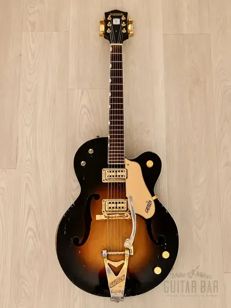 Электрогитара полуакустическая Gretsch Double Anniversary 6117 HH Sunburst w/case USA 1966