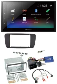Pioneer USB Bluetooth DAB 2DIN Lenkrad Autoradio für Seat Ibiza ab 08 azabachesc