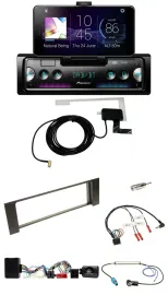 Автомагнитола Pioneer DAB, Bluetooth, USB для Audi A4 B6 (2000–2004), поддержка кнопок на руле, совместима с Bose (полностью активная)