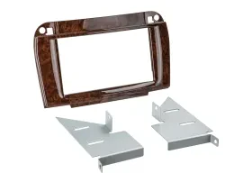 Einbaurahmen Doppel DIN Autoradio für Mercedes CL C215 S W220 Klasse Wurzelholz