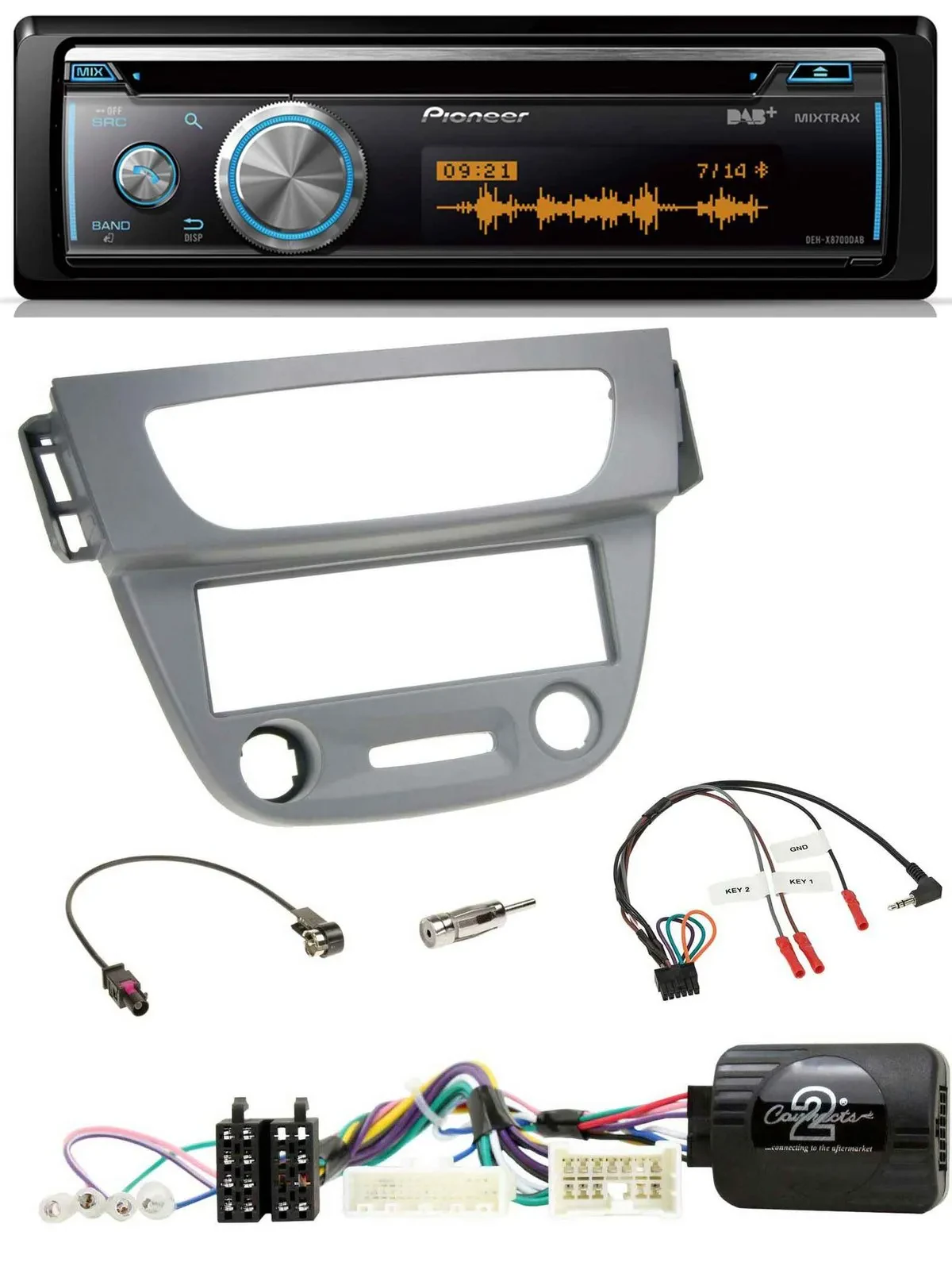 Pioneer Lenkrad DAB USB CD Bluetooth Autoradio für Renault Megane 3 2012-2014 gr