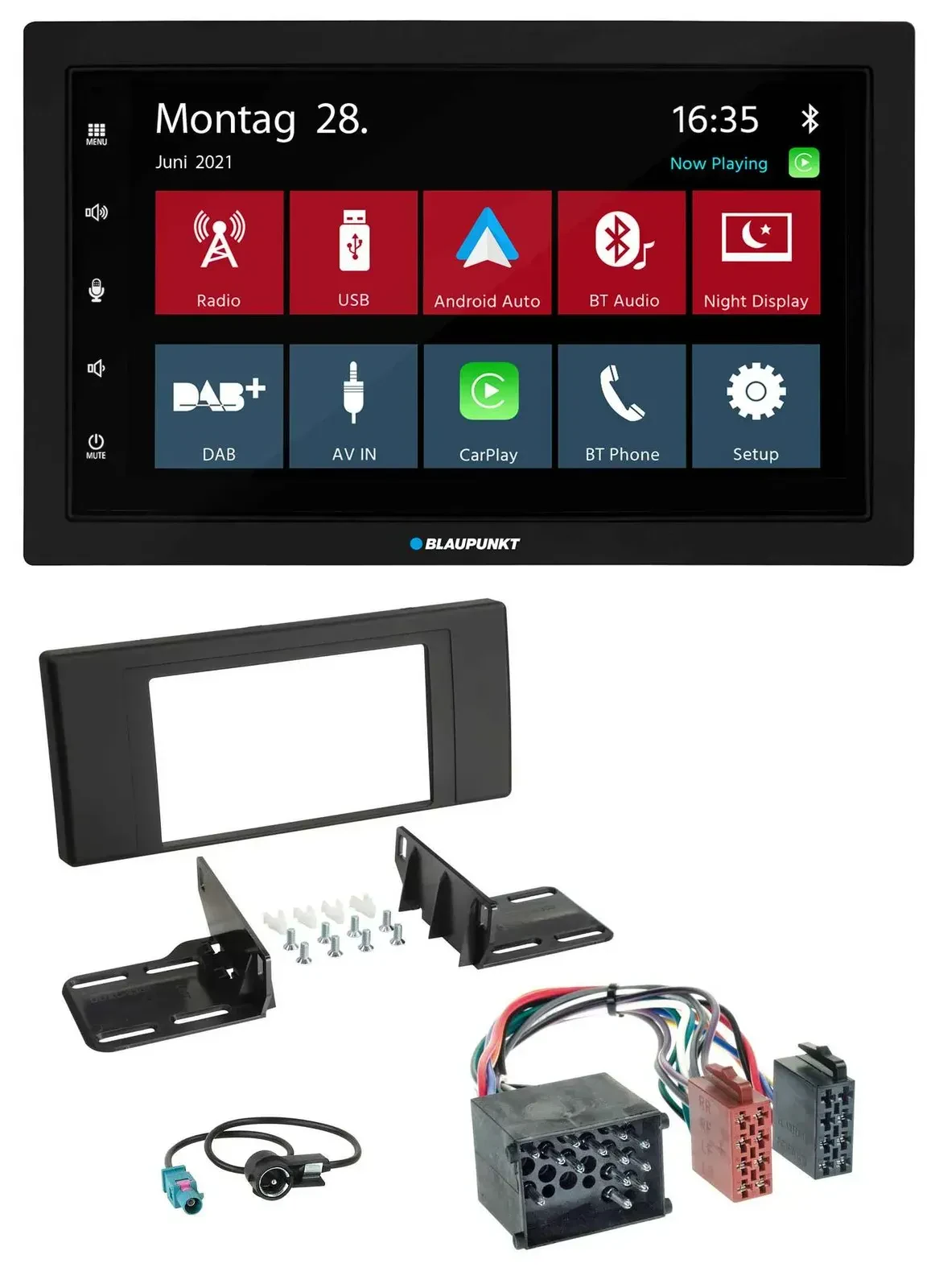 Blaupunkt MP3 Bluetooth DAB 2DIN USB Autoradio für BMW X5 (E53 2000 2002)