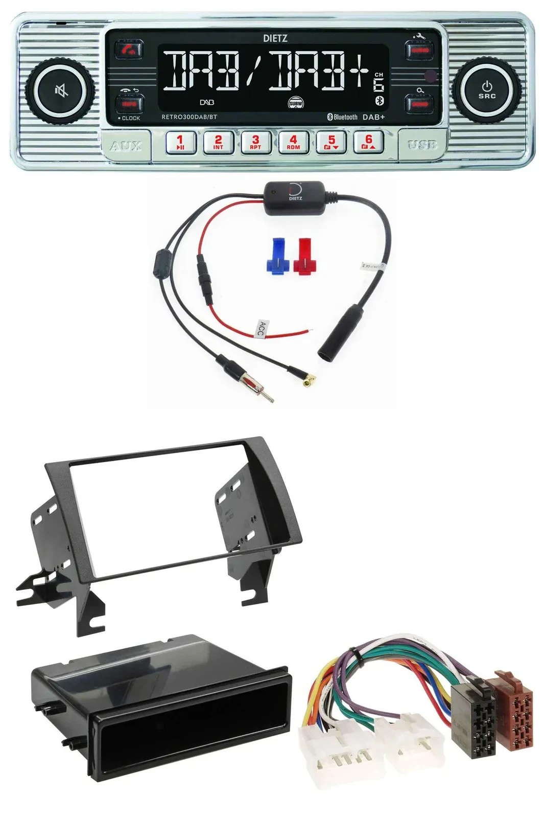 Dietz DAB USB MP3 Bluetooth Autoradio für Toyota Camry (2002-2006)