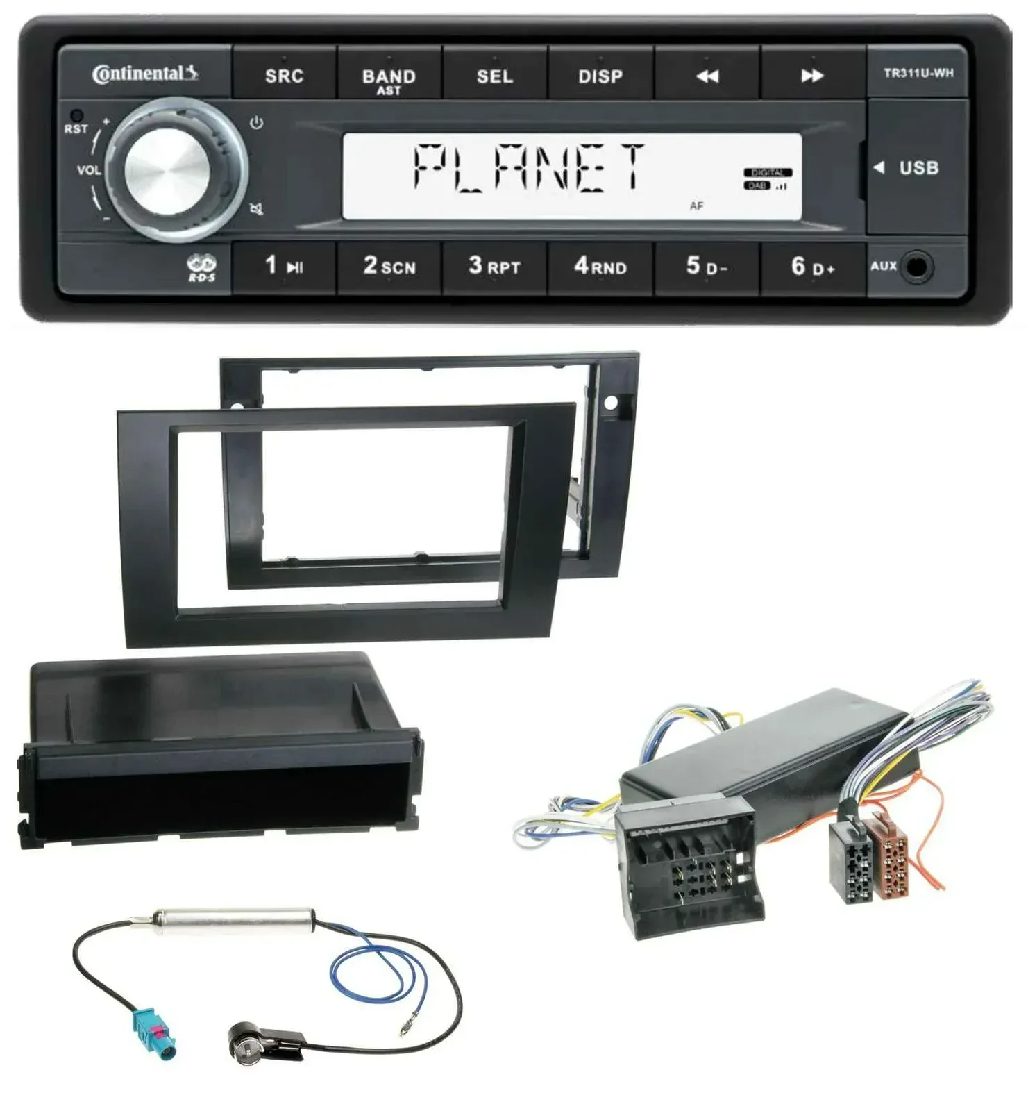 Continental USB MP3 AUX 1DIN Autoradio für Audi A4 99-01 B5 Symphony Bose Aktivs