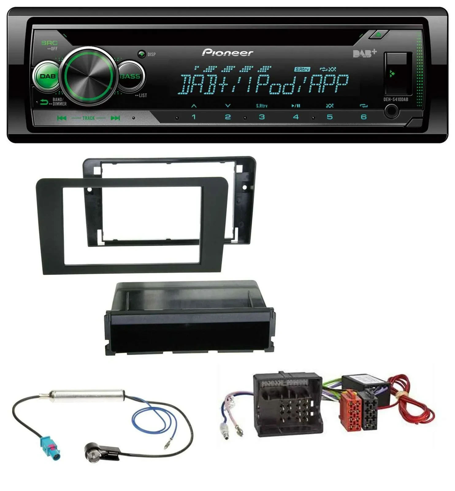 Pioneer USB MP3 DAB AUX CD Autoradio für Audi A3 8P 06-12 Symphony Aktivsystem Q