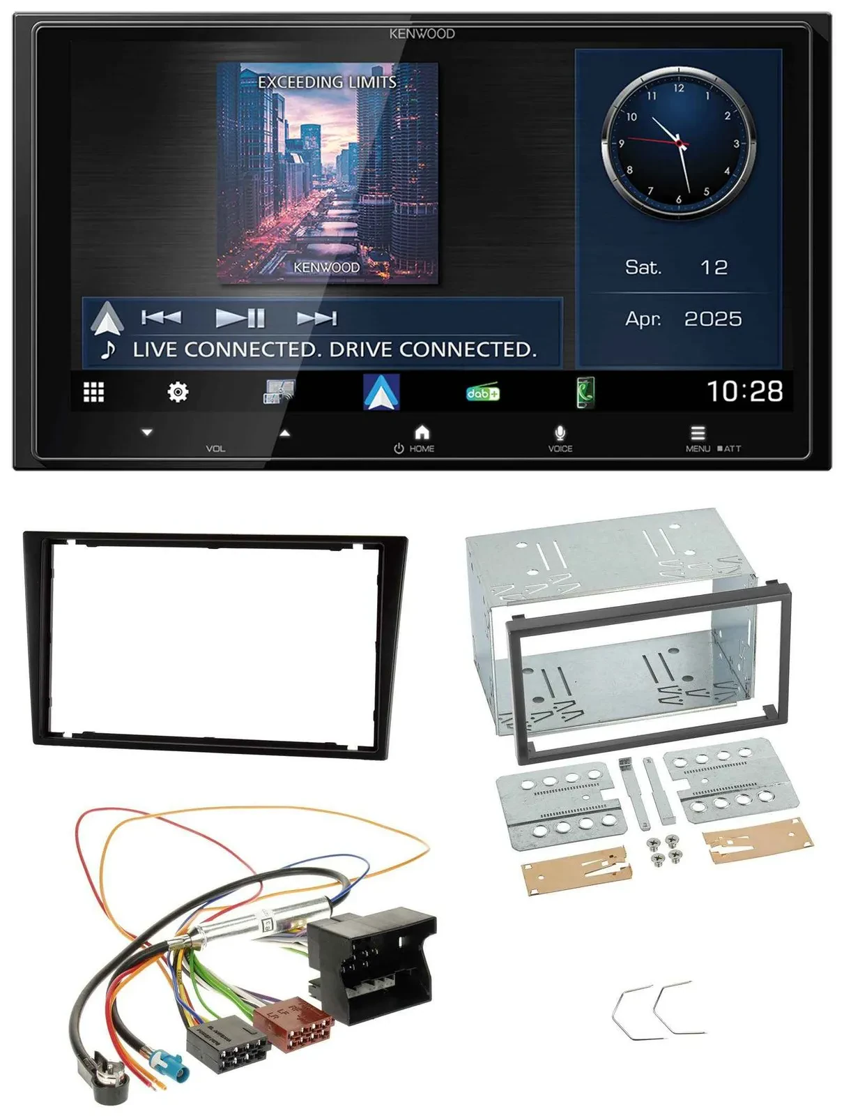 Kenwood Bluetooth 2DIN USB DAB MP3 Autoradio für Opel Combo C Omega B Corsa C ab