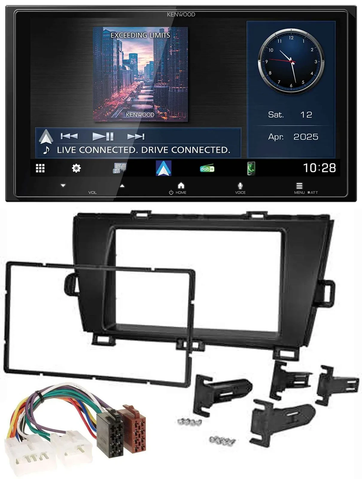 Kenwood Bluetooth 2DIN USB DAB MP3 Autoradio für Toyota Prius (2009-2012)