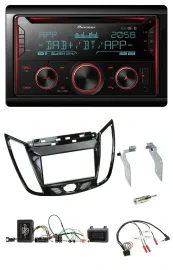 Pioneer 2DIN DAB Lenkrad Bluetooth USB CD Autoradio für Ford C-Max Kuga Klavierl