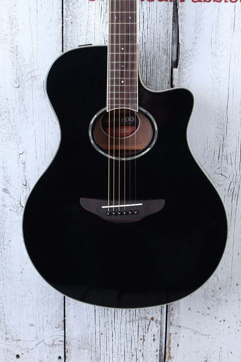 Yamaha APX Series APX600 Thinline Cutaway Acoustic Electric Guitar Black Finish