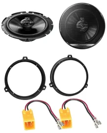 Автомобильный динамик Pioneer 3-полосный 300W 6.5" для Fiat Panda 2003–2012 задняя дверь