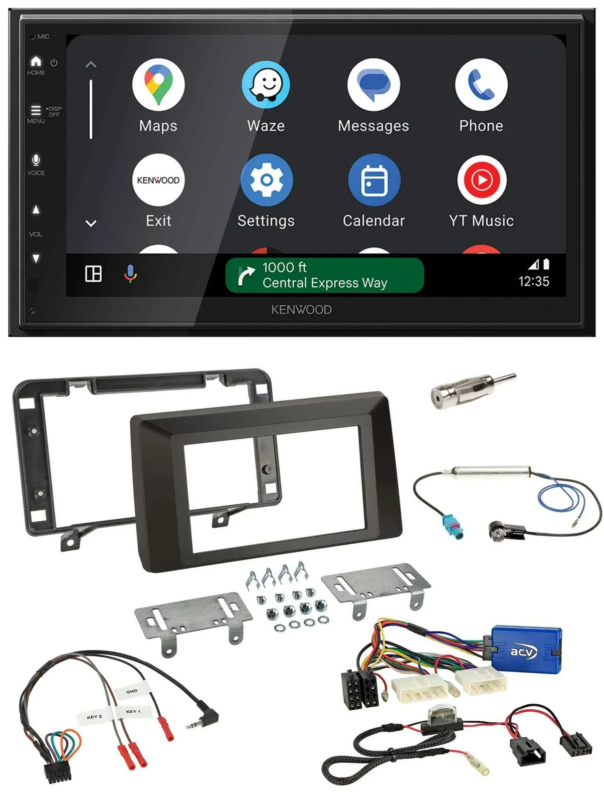 Автомагнитола для Dacia Duster Kenwood 2DIN, DAB, Bluetooth, USB