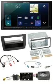 Pioneer Lenkrad Bluetooth USB 2DIN DAB Autoradio für Alfa Mito 14-18 schwarz
