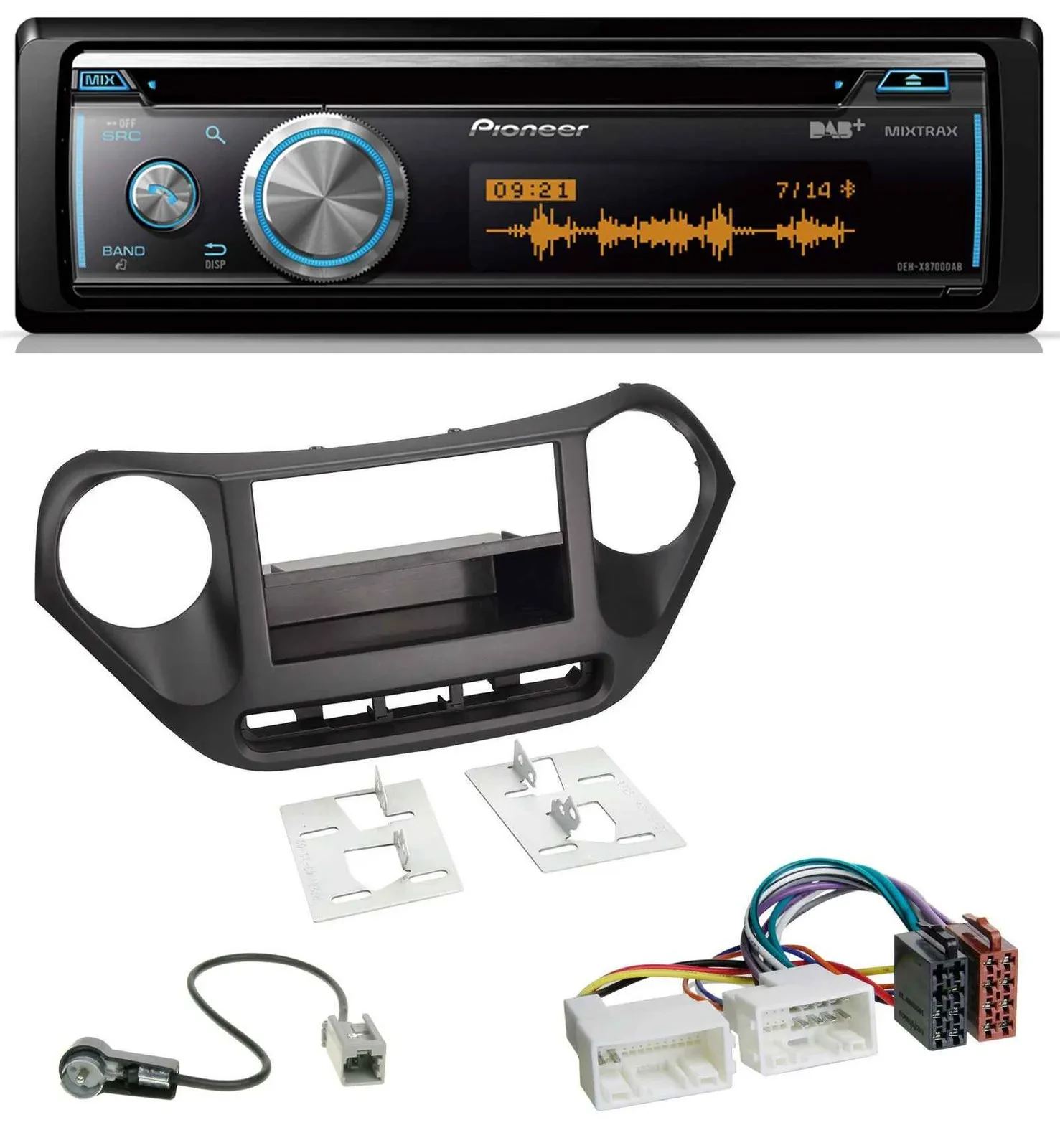Автомагнитола для Hyundai i10 (с 2013) Pioneer MP3, DAB, USB, CD, Bluetooth
