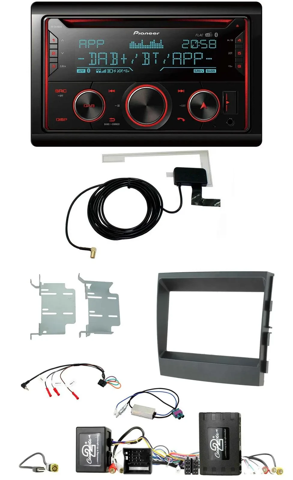 Автомагнитола для Porsche Panamera Pioneer 2-DIN DAB, USB, CD, Bluetooth