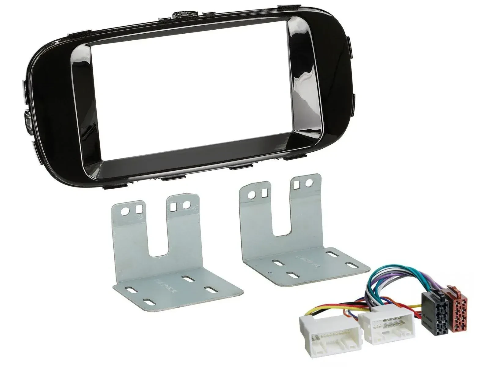 Einbauset Doppel DIN Autoradio für Kia Soul PS ab 14 piano-schwarz