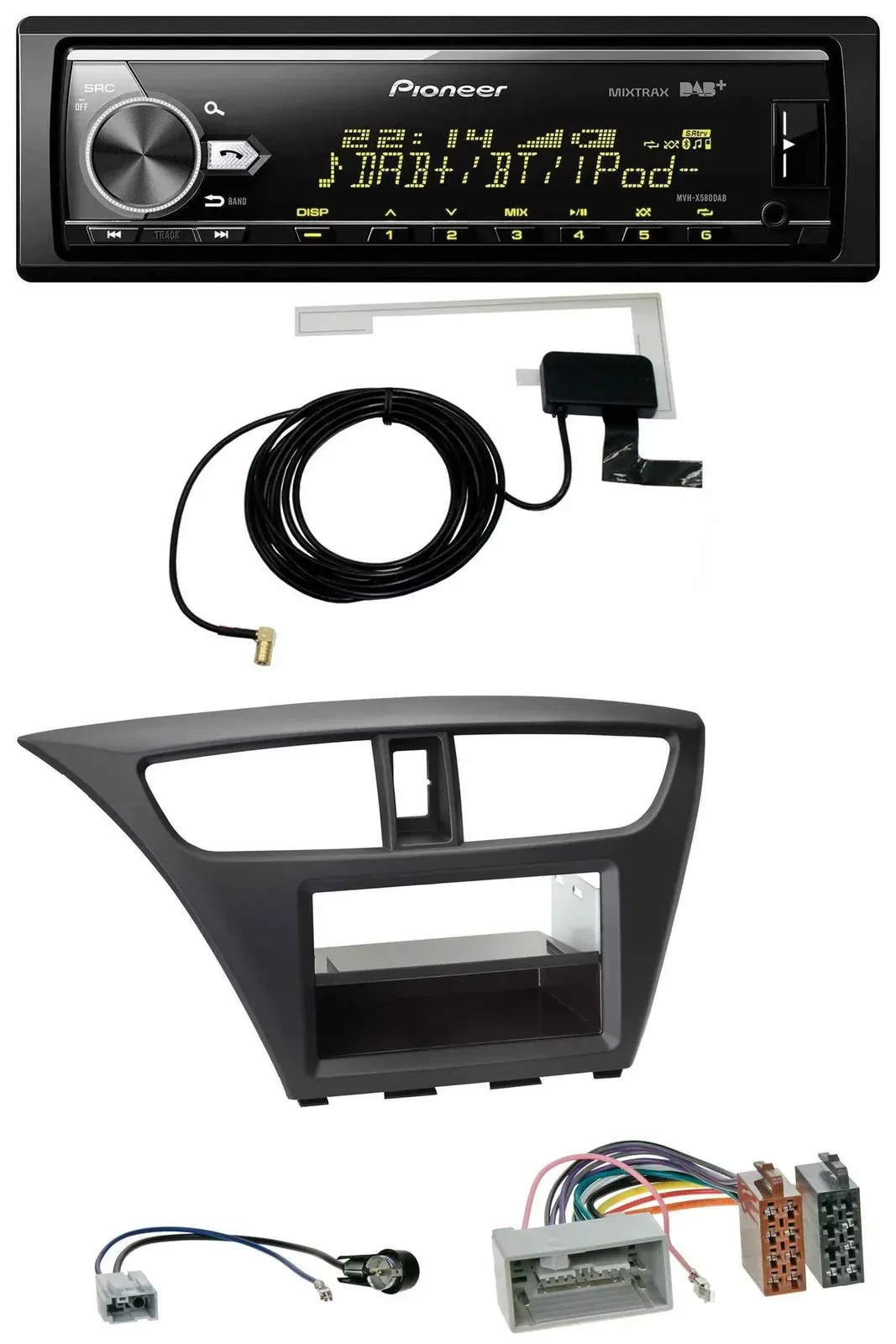 Автомагнитола для Honda Civic (с 2012) Pioneer Bluetooth, DAB, USB, MP3