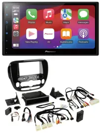Pioneer DAB USB Lenkrad Bluetooth 2DIN Autoradio für Kia Soul ab 2014 Klima